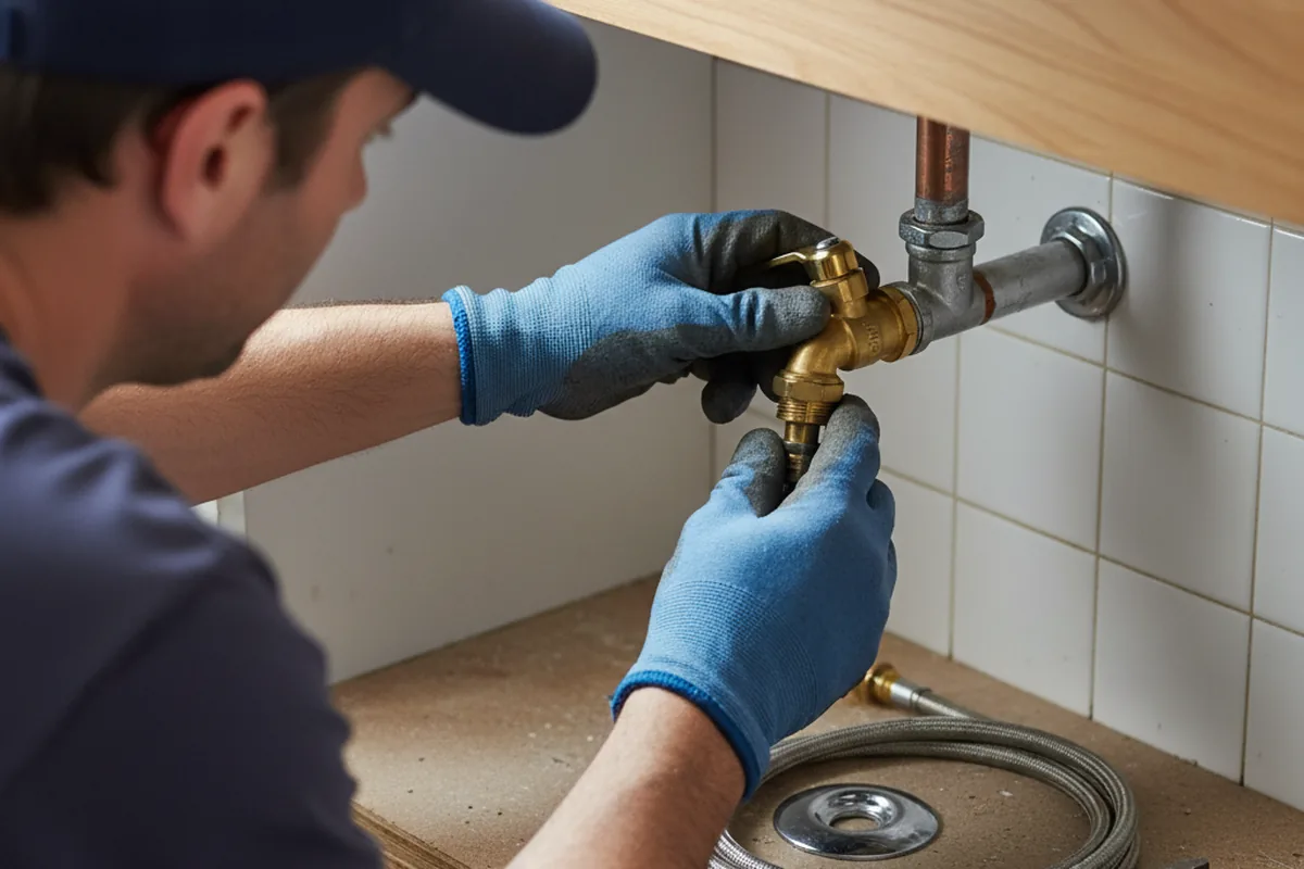Shutoff valve and fitting work during Repiping in Hartland